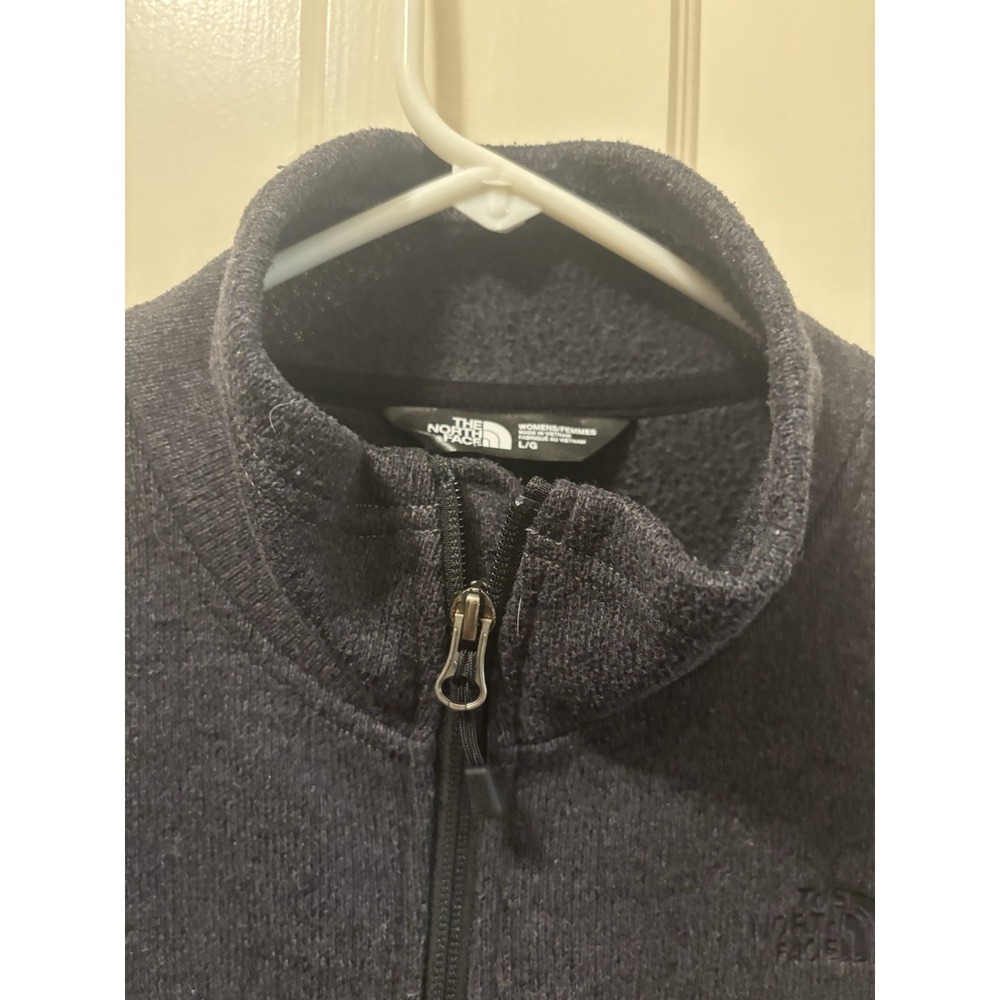 The North Face Fleece Sweater Womens Size Large L Grey Full Zip Outdoors - Picture 4 of 4